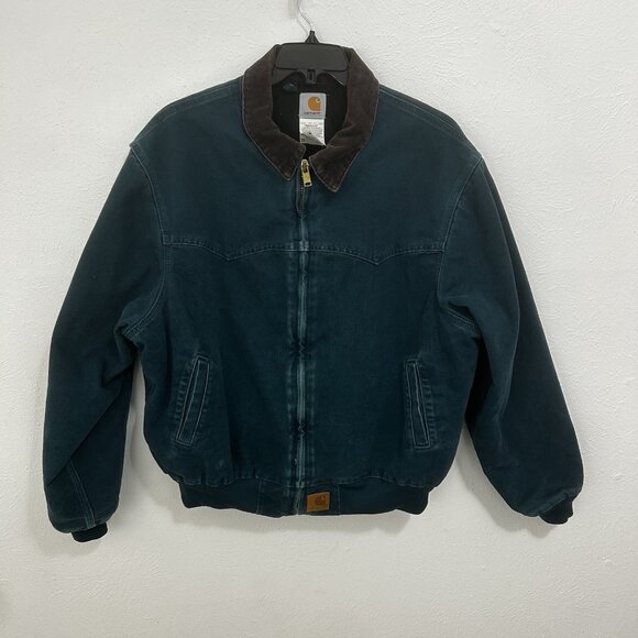 VTG Carhartt J14 Santa Fe Sandstone Duck Jacket Quilted Flannel